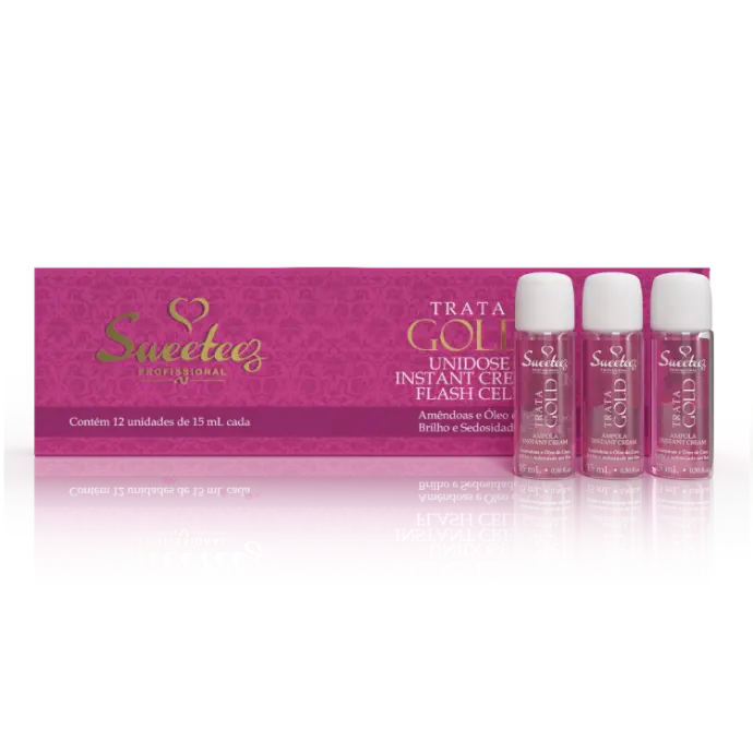 Sweeteez Profissional Ampoules Sweeter Trata Gold Flash Cells 12 X 15ml