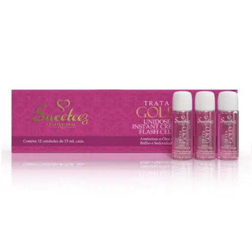 Sweeteez Profissional Ampoules Sweeter Trata Gold Flash Cells 12 X 15ml